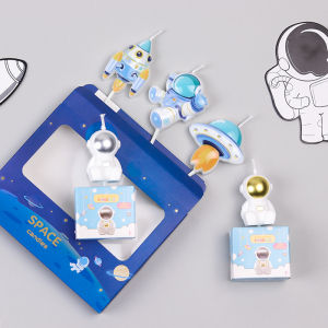 Birthday Party Candles Astronaut Space Themed Candles Suitable for Cake Decoration