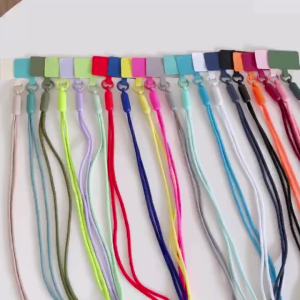 New adjustable phone lanyard iphone 15 crossbody rope shoulder strap rope color safety card anti-drop rope