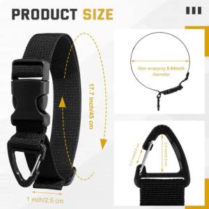 6 Pack 17 Inch Adjustable Extension Cord Holder Organizer with Triangle Clips for Garage Organization and Storage Heavy Duty
