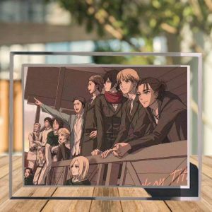 Bộ Sưu Tập Phim Hoạt Hình Crystal Frame Picture Stand Attack on Titan Gift for Friends And Students Glass Material