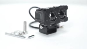 2PCS 60W LED รถจักรยานยนต์ไฟตัดหมอกเสริม Dual สีขาวแสงสีเหลือง ระบบ Spotlight