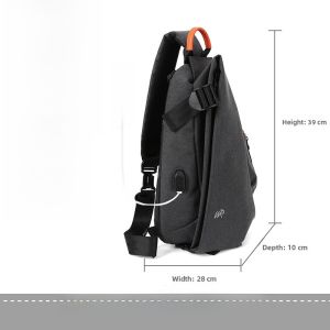Casual Mens Crossbody Bag Street Style Chest Pack Leisure Shoulder Bag Multi-Functional Small Backpack Diagonal Shoulder Bag