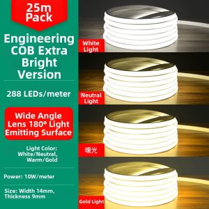 BOOMING LIGHTING | Super Bright Waterproof Outdoor LED Light Strip COB White