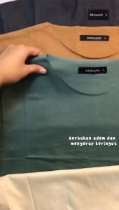 HUMANS KAOS POLOS UNFINISHED T SHIRT LENGAN PENDEK PRIA WANITA MINERAL GREEN