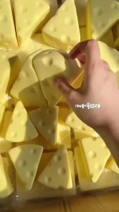 NeeDoh | Squishy Simulated Cheese Squeeze Toy Soft Stress Relief Slow Rising Fidget Toy Milk-flavored Food Sensory Toy for Friends Gifts