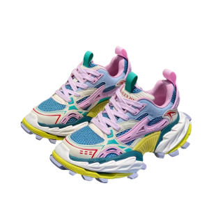 Mens Dad Shoes Summer New Thick Bottom Heightening Fashionable Casual Sports Shoes Trendy Brand Breathable Mesh Lined Slip-On