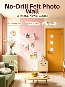 YINSHANG | Creative Picture Display Felt Board Easy Installation Removable Wall Decor