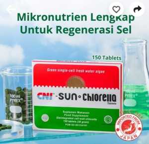 CNI SUN CHLORELLA suplemen dgn nutrisi terlengkap (150 tab)