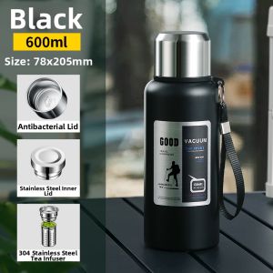 Large Capacity Stainless Steel Insulated Mug Portable Outdoor Mens Tea Water Separation Cup Bubble Tea Cup with Tea Separator