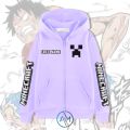 Jaket Minecraft Anak | Jaket Resleting Gambar Game Minecraft. 