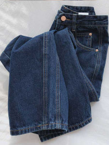 High Waist Wide Leg Denim Jeans Straight Cut Nine Point Long Pants Spring Autumn New Style American Style Womens Fashion