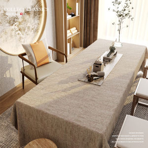 New Chinese Style Tablecloth Cotton Linen Fabric Tea Table Zen Flag Wind Study Desk Tea Table Oil Resistant Waterproof Vintage Tablecloth