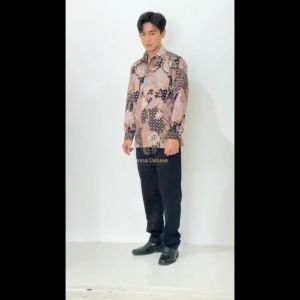 JD REALPIC Kemeja Rhazza Batik Fashion Pakaian Pria Kemeja Kasual Ada Lengan Panjang dan Pendek
