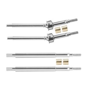 1/18 TRX4M RC Crawler Hardened Steel Driveshaft 5mm Extended Axle Shafts w +2mm Thread Front & Rear Upgrade Parts