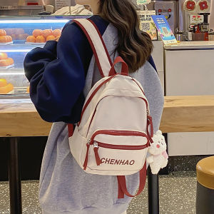 กระเป๋าเป้สะพายหลังสำหรับเดินทางแบบลำลองขนาดเล็กสำหรับผู้หญิง กระเป๋าสะพายไหล่สองข้างน้ำหนักเบาสำหรับใช้ในชีวิตประจำวันและปิดด้วยซิป