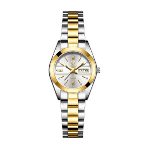 SKMEI Đồng Hồ Thạch Anh Cho Nam Đồng Hồ Màu Vàng Thời Trang Thường Ngày Đồng Hồ Đeo Tay Chống Nước Bằng Thép Không Gỉ Sang Trọng Cho Nam L1031