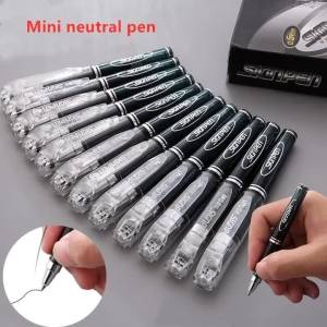 Short Pole Pocket Pen Black 0.5mm Head Neuter Pen School Office Supplies Student Writing Signature Pen Stationery