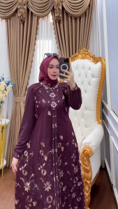 Dress jumbo Nabila/dress wanita Busui/Dress pesta kondangan/baju wanita murah/Gamis jumbo LD 110/dress terkini 2025