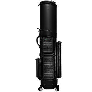 PGM กระเป๋าไม้กลอ์ฟพกพาเคสแข็งตรฐานพร้อมที่กระเป๋าส่งสินค้าเครื่องบิน4ล้อและฝาครอบกันน้ำ QB142กุญแจล็อคกระเป๋า