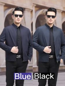Business Mens Jacket Male Slim Fit Outerwear Suits Vests Coat Zip Up Spring Thin Jacket Clothing
