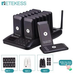 Hệ Thống Gọi Không Dây RETEKESS TD157 Bộ Thu Chuông Báo 16 Kênh Cho Quán Bar Quán Cà Phê Xe Tải Thực Phẩm Khách Sạn Nhà Thờ - Bộ Thu Tín Hiệu Không Dây Dạng Đĩa