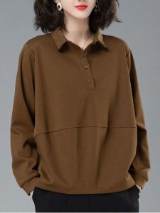 Loose Fit Hoodie Womens Korean Style Organic Cotton Long Sleeve Casual Comfortable plus Size Hoodie for 40-49 Years Old