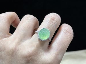 Jadeite jade ring singapore 缅甸天然翡翠戒指A货