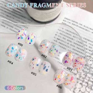 MIANEL 1-16pcs 12ML Summer Nails Japanese Style White Milk Nail Glue Candy Sequin Fragments Gel Nail Polish Nail Supplies Blue