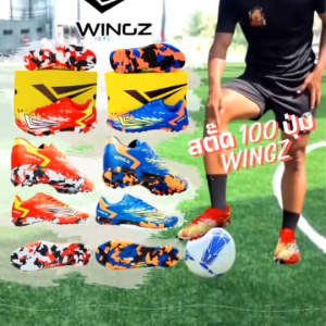 รองเท้าสตั๊ด 100 ปุ่ม WINGZ ใส่ได้ทั้งสนามหญ้าเเท้ สนามหญ้าเทียม