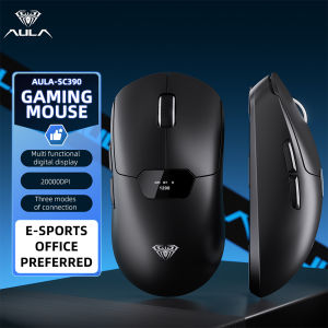 AULA | AULA SC390 Gaming Mouse Three Mode PAW3311 Sensor Adjustable 20000 DPI Lightweigh Mouse with Display Screen PC Gamer Accessories