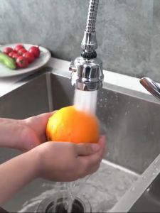 H&W Faucet Extender Kitchen Faucet Sprayer Attachment Movable 360° Rotatable Anti -Splash Water Saving Tap Faucet Extender with Universal Adapter Set Kitchen Sink Accessories Tools
