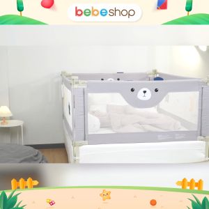 Bebeshop Baby Bear 2in1 ที่กั้นเตียง+คอกกั้นเด็ก Full Set - รุ่น ที่กั้นเตียง