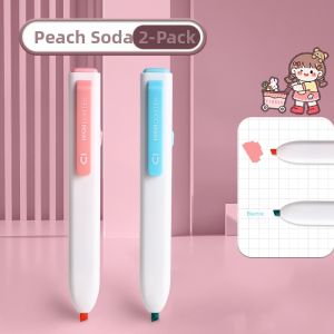 M&G | Student Use Highlighter Pen Auto Click Small Square Core Fluorescent Silver Marking