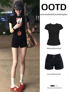 ZUKUN | Slim Fit Short Sleeve T-shirt Black