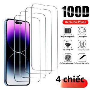 4 Miếng Dán Bảo Vệ Màn Hình Kính Cường Lực Cho iPhone 14 Pro Max/13/12/11 Pro Max Mini Model - Phim Chống Trầy Xước Chống Vỡ