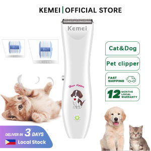 Kemei KM-1051 Razor For Dog Cat Pet  Hair Trimmer Shaver Rechargeable Professional Pet Grooming Kit Electric Clippers