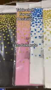 Extra Thick Disposable Tablecloth for Party Rectangular PEVA Plastic Table Cover Wedding Birthday Party Event Tableware