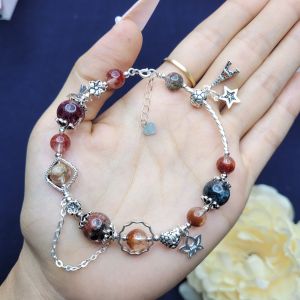 Lắc bạc mix đá thạch anh ưu linh đa sắc - Phong Thủy TUDO