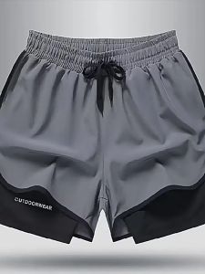 Mens 2-in-1 Summer Quick Drying Sports Shorts Jogging Short pants