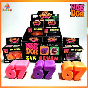 【NeeDoh 67】Schylling NeeDoh Nice Cube Sensory Fidget Toy Neehdoh Ice Cube Squishy Toy Sensory Squeeze Toy with Super Solid Squish Stress Relief Anxiety Sensory Tool nee doh nice cube