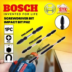 SYK BOSCH Ph2 SCREWDRIVER BIT IMPACT BIT SKRU (1pcs) - 65mm (2608522405)/110mm (2608522406)/150mm (2608522407)