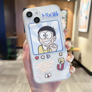 Couples Doraemon Nobita Suitable  14promax Phone Case 13/15 Cute Cartoon 12 Womens Style 11pro Silicone 16 Soft Shell 17 Transparent 8plus Anti-fall 7 Protective Cover 6