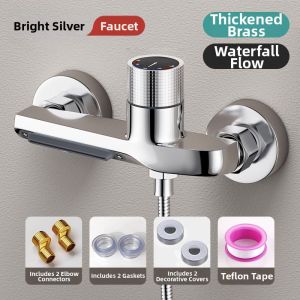 All Copper Bathroom Faucet Set Shower Mixer Tap