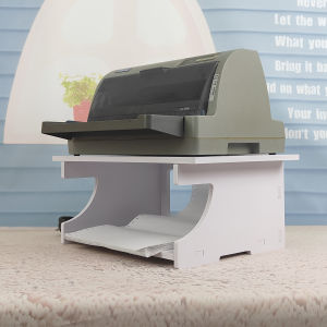 ชั้นวางเครื่องพิมพ์แบบพกพาสองชั้นสำหรับโต๊ะทำงาน ชั้นวางเครื่องสำรองสำหรับห้องทำงาน ชั้นวางเอกสารแบบพกพาสำหรับนักเรียน