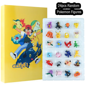 Takara Tomy | In Stock 24Pcs Set Pokemon Figure Halloween Christmas Advent Calendar Gift Kawaii Pikachu Anime Figural Action PVC Model Kid Toy