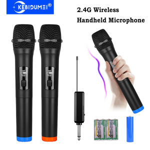 2.4G Wireless Microphone 2 Channel Handheld Microphones for Karaoke KTV Multi-Microphone Kits Mic for Live Wedding Party Meeting