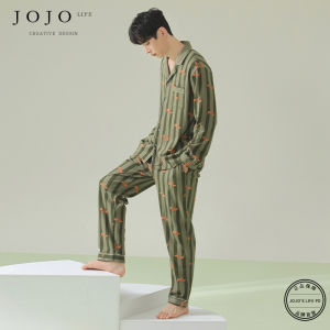 Pure Cotton Long Sleeve Sleepwear Couples Home Clothes V-Neck Button Front Cardigan Style Spring Autumn Collection