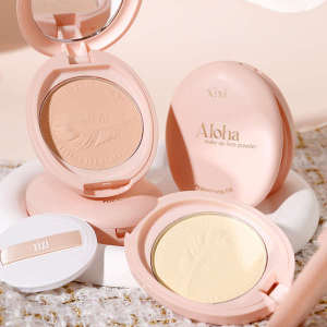 ✶Soft Light Feather Makeup Powder Cake with Fine and Natural Durable Makeup-free Waterproof Sweat-proof Concealer Dry Oil Skin Makeup✦