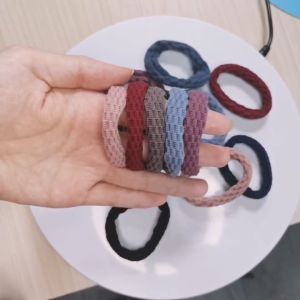 AIDA 10pcs Fabric Thick Hair Tie Wavy Rubber Band Women Elastic Ponytail Rope Getah Ikat Rambut Kain Tebal 彩色花纹布发圈橡皮圈高弹