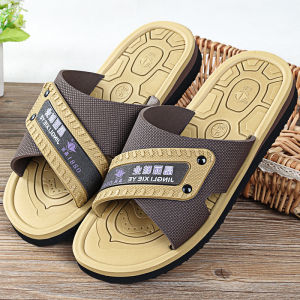 รองเท้าแตะส้นหนาสำหรับผู้ชายในช่วงฤดูร้อนของ Jinglei รองเท้าแตะพื้นฟองน้ำหนักเบา กันลื่น ทนทานต่อการสึกหรอ สำหรับใช้ในบ้านและกลางแจ้ง